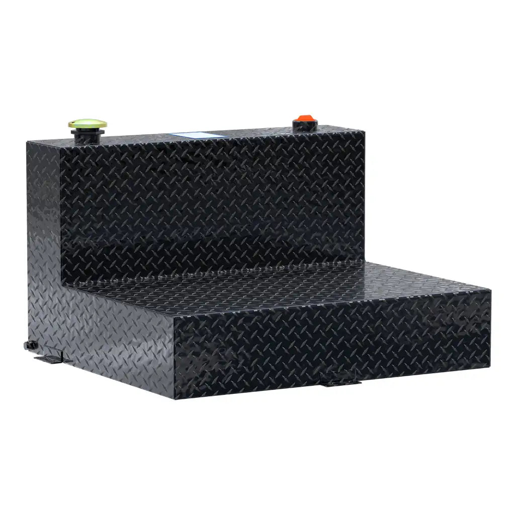 UWS United Welding Services Gloss Black 50-Gallon L-Shape Aluminum Transfer Tank, Part TT-50-L-T-P-BLK