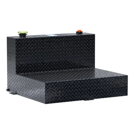 UWS United Welding Services Gloss Black 50-Gallon L-Shape Aluminum Transfer Tank, Part TT-50-L-T-P-BLK