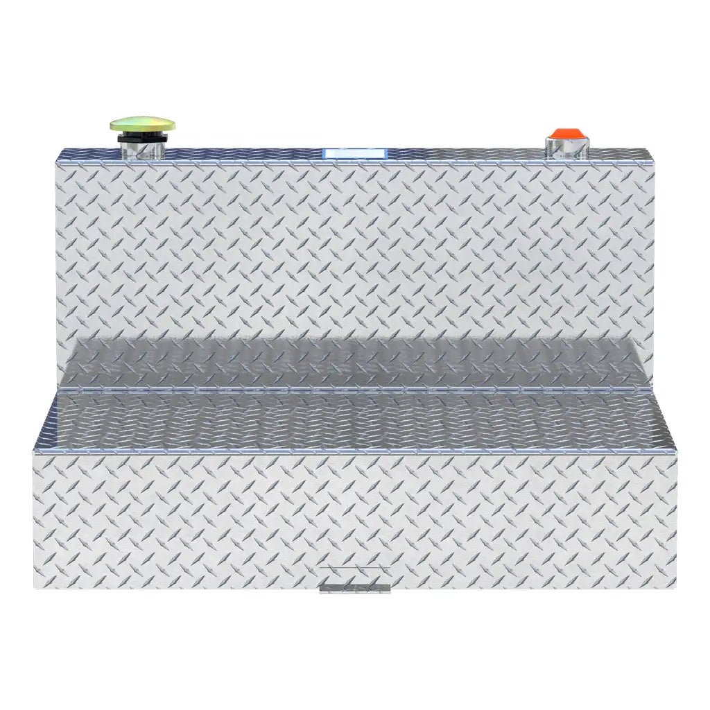 UWS/United Welding Services 50 Gallon L-Shape Bright Aluminum Transfer Tank * Durable Industrial Storage Solution