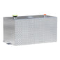 UWS United Welding Services 50-Gallon Rectangle Bright Aluminum Transfer Tank - Model TT-50-R-T-P