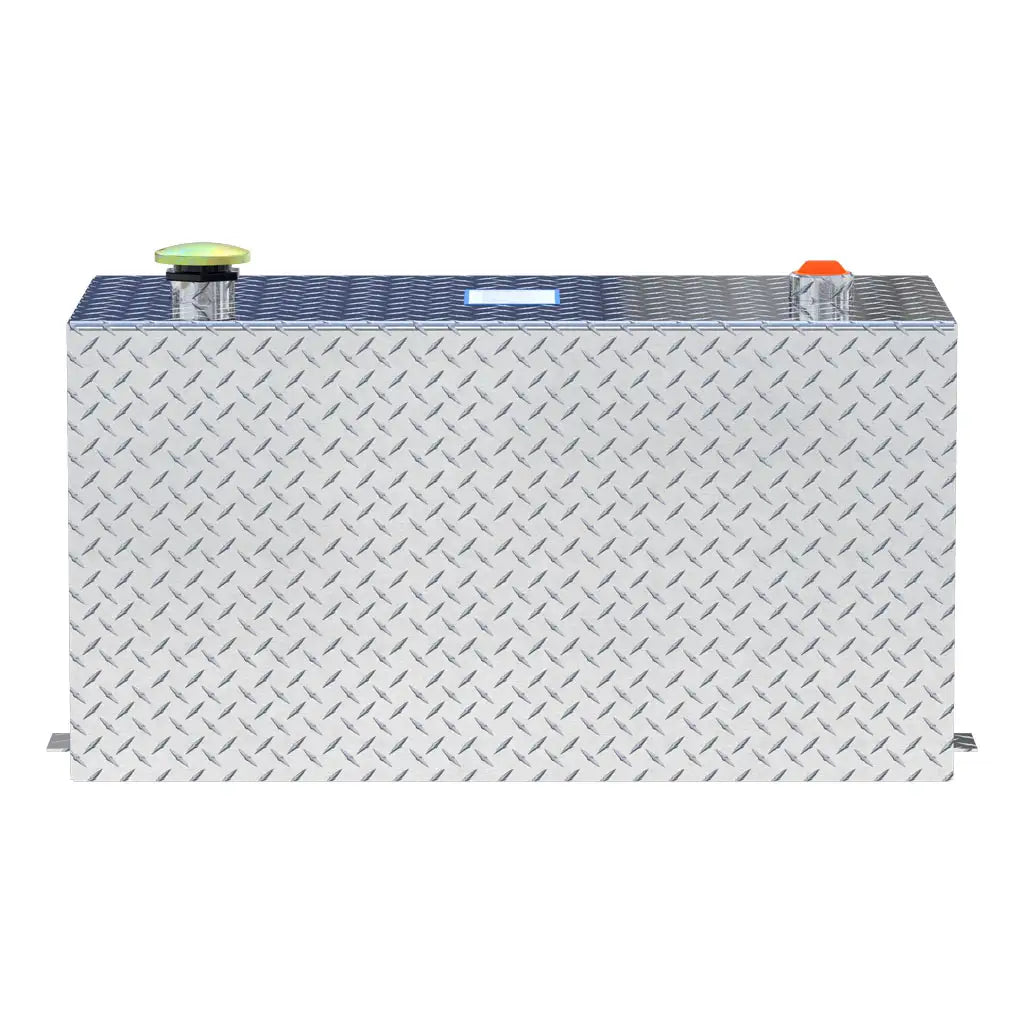 UWS United Welding Services 50-Gallon Rectangle Bright Aluminum Transfer Tank - Model TT-50-R-T-P