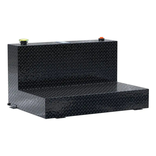 UWS United Welding Services Gloss Black 85 Gallon L-Shape Aluminum Transfer Tank - Part Number TT-85-L-T-P-BLK