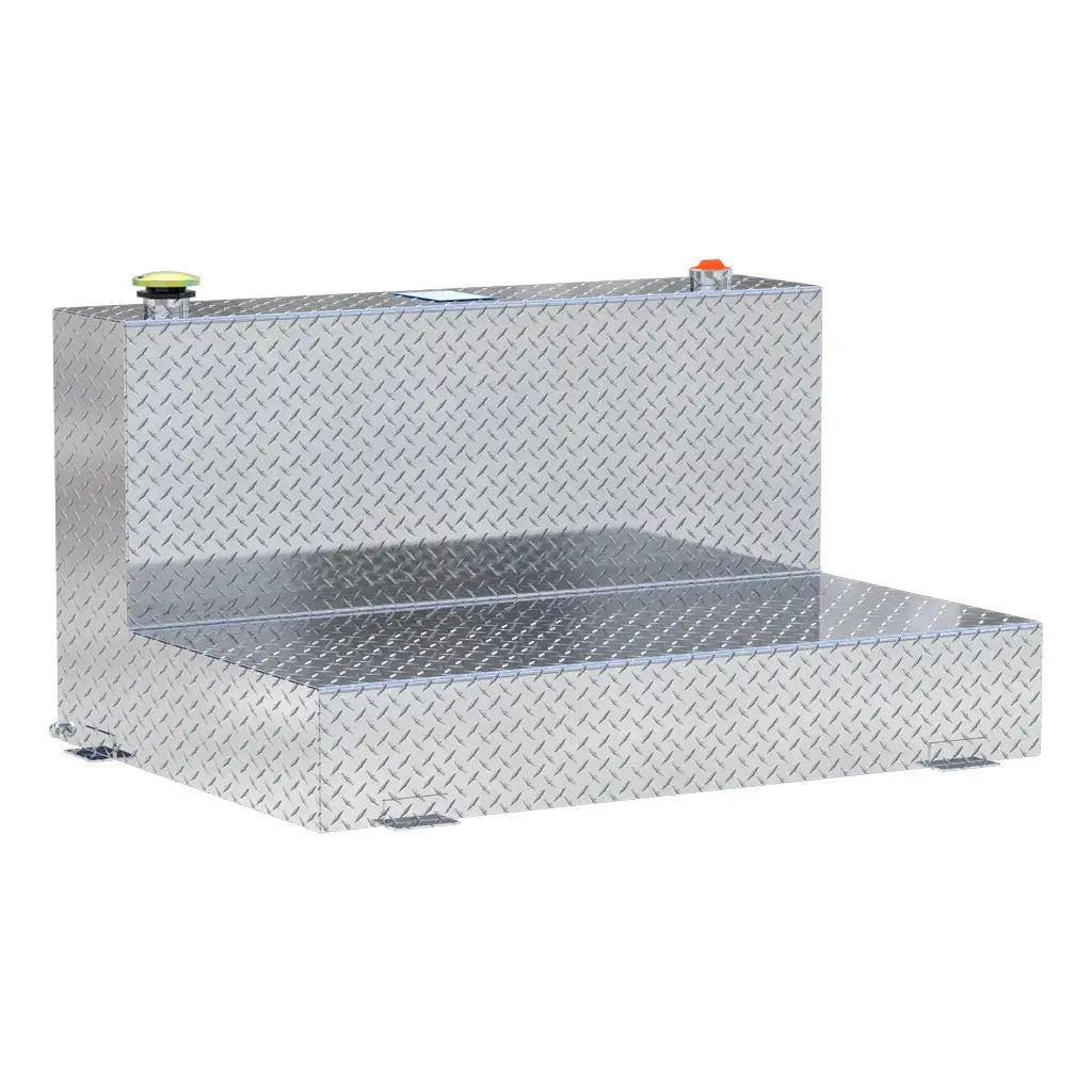 UWS/United Welding Services 85 Gallon L-Shape Bright Aluminum Transfer Tank, Part Number TT-85-L-T-P