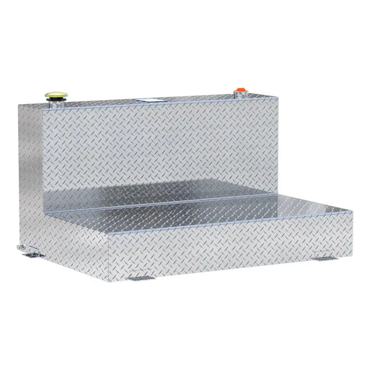 UWS/United Welding Services 85 Gallon L-Shape Bright Aluminum Transfer Tank, Part Number TT-85-L-T-P