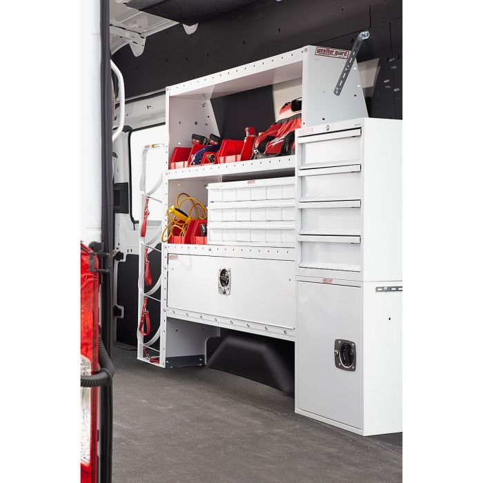 WeatherGuard 9918303 Parts Cabinet with 18 Bins - Perfect for Organizing Your Tools